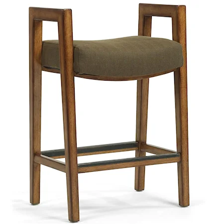 Hodges Stool with Exposed Wooden Frame